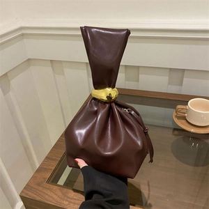 I-0581 Vintage Pleated Design Women's Fashion PU Leather Single Zip 6 Inch Tote <b>Bag</b> with Polyester Lining Elegant Evening Dinner - Product Image 3