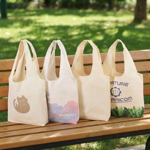 Bolsa de Mano de Lona Reciclada Ecológica con Logotipo Personalizado, Bolsa de Compras Reutilizable para Viajes con Impresión - Product Image 3