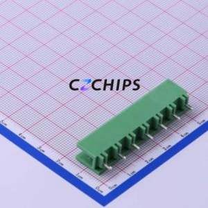 KF2EDGV-7.62-7P Plug-in Terminal Block Through hole,P=7.62mm Connector Board-to-Board / Socket - Open 1x7P 7.62mm Green - Product Image 2