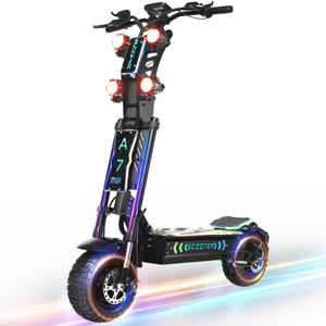 สกู๊ตเตอร์ไฟฟ้าสำหรับผู้ใหญ่ US EU Stock รุ่น 5000W72V มอเตอร์คู่ แบตเตอรี่ถอดได้ ยางออฟโรด 13 นิ้ว ระยะทางวิ่ง 65 ไมล์ พับได้ A7max Monopattino E - Product Image 1