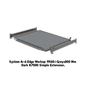 Plan de travail Fami System Ar 4-Edge 1160x800 mm gris foncé RAL7000 extension simple - Product Image 3