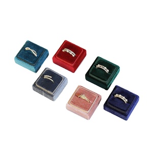 Caja de Anillos de Terciopelo para Boda, Diseño Cielo y Tierra de Weimei, Caja de Regalo para Joyería, Caja de Empaque para Ceremonia de Boda - Product Image 1