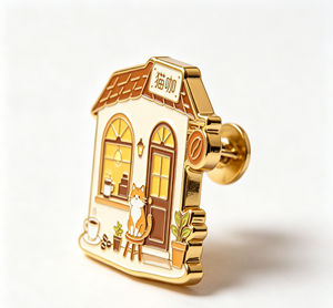 Pin de esmalte personalizado de Cat Cafe, insignia de solapa de aleación de zinc, pin de metal blando y duro para regalo y ropa - Product Image 4