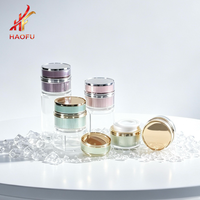 Flacons cosmétiques cylindriques en acrylique de 10g à visser, format voyage, pour crème contour des yeux et visage, soins de la peau, taille d'essai, vente directe usine