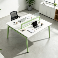 Bureau de travail moderne modulaire avec pieds en métal et design réglable en hauteur pour usage professionnel et informatique en bureau commercial