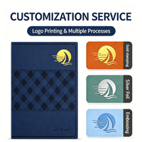 Libreta de PU con Logotipo Personalizado en Relieve, Tapa Dura A5, Diario de Negocios, Grabado en Caliente Plateado/Dorado, Bloc de Notas para Oficina