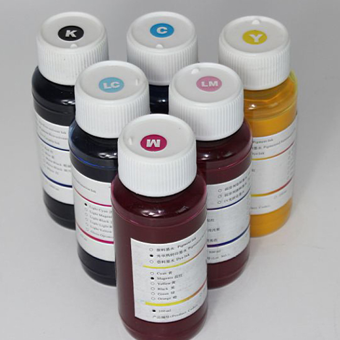 6x100ml Ink for Sublimation Printining Black Cyan Magenta Yellow Light Cyan Light Magenta