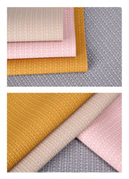 Nouveau 3D Tricoté Texture 1.2mm Couleur Vinyle Tissu Rexine PVC Sacs En Cuir Matériel pour Sacs Bagages Bureau Pad Rembourrage Fabrication