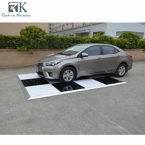 Plancher de danse à carreaux sans couture, brillant, blanc et noir, en bois, pour mariage - Product Image 1