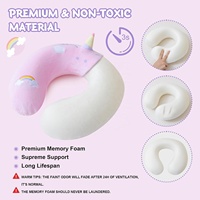 Oreiller de voyage pour enfants JYM personnalisé en mousse à mémoire de forme tissée en forme de U, lavable, masque pour les yeux, super doux, écologique, pratique