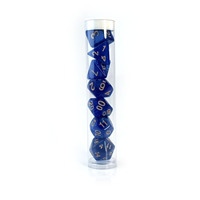 Vente en gros de jeux de société D&D, ensemble de dés en plastique acrylique pour jeux de rôle avec tube de rangement transparent