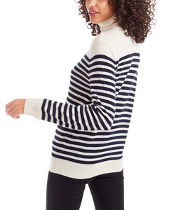 100% bon cachemire de haute <span class=keywords><strong>qualité</strong></span> <span class=keywords><strong>col</strong></span> <span class=keywords><strong>roulé</strong></span> <span class=keywords><strong>pull</strong></span> à rayures <span class=keywords><strong>pull</strong></span> tricoté pour femmes - Product Image 6