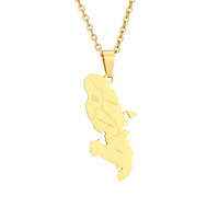 Martinique Île Carte Étanche En Acier Inoxydable Mode Bijoux Collier Pendentif En Gros pour Femmes Hommes