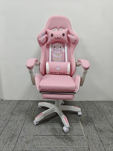 <span class=keywords><strong>Silla</strong></span> de juego <span class=keywords><strong>rosa</strong></span> con marco blanco con reposapiés Patrón de gato lindo Sillas gratuitas personalizadas <span class=keywords><strong>Silla</strong></span> de carreras de computadora para jugadores para niñas <span class=keywords><strong>y</strong></span> mujeres - Product Image 5