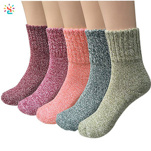 Calcetines Deportivos de Mujer Elegantes y de Alta Calidad, Mezcla de <span class=keywords><strong>Lana</strong></span>, Cálidos para Invierno, Tejido Jacquard, Calcetines Casuales Personalizados - Product Image 1