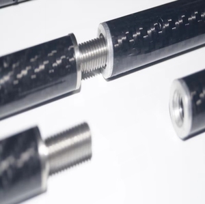 Modulus Lightweight <strong>Carbon</strong> Fiber Pole Connector with Aluminum Threaded Male Female <strong>Extendable</strong> <strong>Carbon</strong> Tube for <strong>Extend</strong> Slider - Product Image 1
