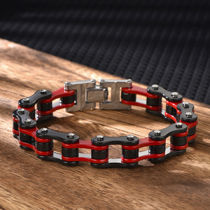 <span class=keywords><strong>Bracelet</strong></span> de motard pour <span class=keywords><strong>homme</strong></span>, bijoux punk, <span class=keywords><strong>bracelet</strong></span> en acier inoxydable épais, chaîne de moto pour <span class=keywords><strong>homme</strong></span> - Product Image 3
