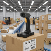 Escáner de Código QR Inalámbrico 2.4G MJ2870 con Base de Carga, Lector de Códigos de Barras CMOS 1D 2D, Escáner Inalámbrico para Inventario POS