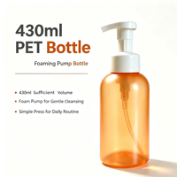Bouteille pompe moussante Boston PET 430 ml, rechargeable, distributeur de mousse nettoyante pour le visage, impression personnalisée, marque privée, OEM