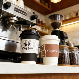 ปลอกกระดาษหุ้มแก้วกาแฟแบบกำหนดเอง ปลอกกระดาษคราฟท์ลูกฟูกสำหรับเครื่องดื่มร้อนสไตล์เคป๊อป พร้อมโลโก้ - Product Image 3