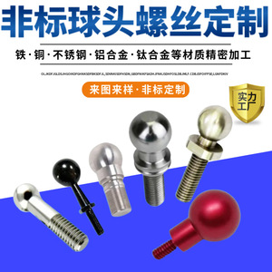 304 Stainless Steel Ball Head Screw Metric Hex Head Class 8.8 Standard Thread Plain Finish <b>Fastener</b> - Product Image 5
