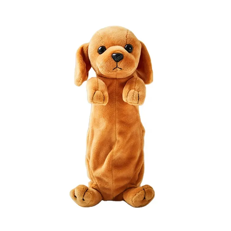 2023 New Arrival Hot Customized 10" Stuffed Animal Dog Plush Pencil cases & bags for kids