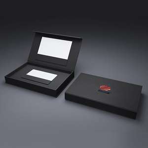 Luxury Rigid Custom Magnetic Cardboard Paper Membership Card Holder Packaging Box Magnet Two Slots VIP Credit Cards Gift Boxes
