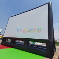 Écran de projection gonflable pour extérieur Funworld, installation facile, style cinéma, tissu Oxford, fermeture à double couture, international