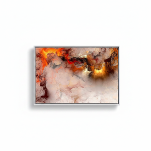 Printed <b>Canvas</b>: Modern Abstract Cloudy Art with Vibrant Colors,WHITE <b>FRAMED</b> <b>CANVAS</b> - Product Image 2