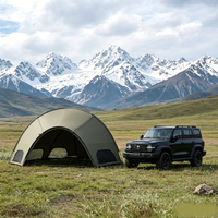 Tente de camping tactique hémisphérique grande portée pour l'extérieur, résistante au vent et à la pluie, abri portable pour l'extérieur, bâche de camping en gros