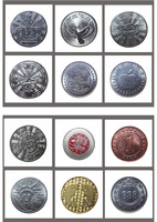 Jetons de jeu d'arcade en métal personnalisés à prix d'usine, en acier inoxydable et laiton, avec marquage anglais, espagnol, japonais, jetons intelligents pour jeux d'arcade
