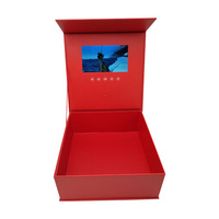 Papier Carton Matériel Stock Télécharger Message Invitation 7 Pouces Hd Lcd Affichage Cadeau Fleur Vidéo Brochure Boîte