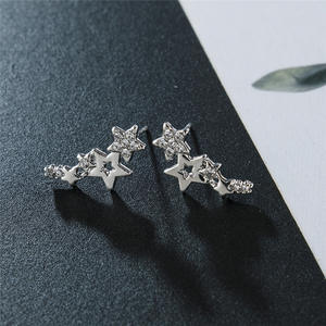 Pendientes de Cristal con Diamantes, Geométricos, de Aleación de Zinc, Chapados en Oro, Estilo Vintage Simple, para Mujer, Venta al Por Mayor de Fábrica de Joyería - Product Image 3