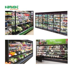 맞춤형 크기 편의성 직립 냉각기 슈퍼마켓 디스플레이 과일 야채 오픈 냉각기 - Product Image 1