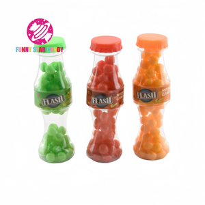 Bonbons en gros en <span class=keywords><strong>bouteille</strong></span> de soda de petite taille OEM, trois couleurs, saveur orange, citron, cola, bonbons sucrés enrobés de sucre, bonbons moelleux Mylikes - Product Image 5