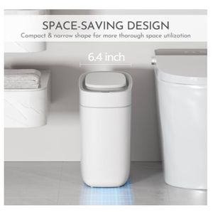 Cubo de Basura Automático Moderno para Baño con Sensor, Cubo de Basura de Plástico Estrecho de 9L, Cubo de Basura con Sensor de Movimiento a Prueba de Agua para Cocina - Product Image 3