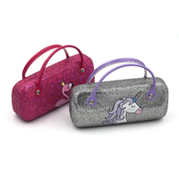 Emballage optique en cuir pailleté Etui à lunettes Etuis à lunettes de soleil Etui à lunettes de soleil unique Emballage en verre solaire