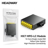 Module cassette HEADWAY 12 cœurs MPO vers LC Duplex, monomode OS2, 1x MPO mâle vers 6x LC, panneau de brassage de fibres optiques MX7