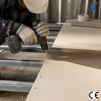 Panneau de plafond en fibrociment de 12 mm pour aéroports et stations de métro, panneau grand format haute densité pour systèmes de plafonds de projets