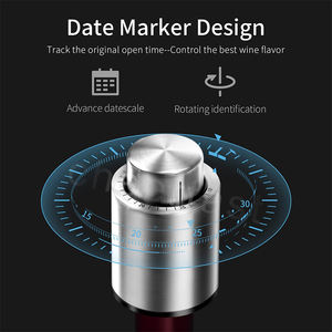 Tapones de vino más populares Juego de regalo Sellador de botellas Mantiene el vino fresco Acero inoxidable Plata Paquete de 2 Air Keep Fresh <span class=keywords><strong>Wine</strong></span> <span class=keywords><strong>Stopper</strong></span> - Product Image 2