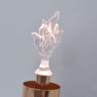 Lampe LED décorative électroplaquée, bougie sans flamme, éclairage d'appoint de table, décoration pour mariage, fête, Noël, maison