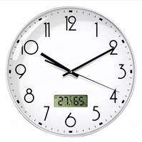 Horloge murale numérique électronique moderne, couleur personnalisée, 12 pouces, décoration intérieure pour toutes les saisons
