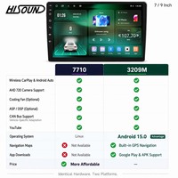 Radio Auto Universal de 9 Pulgadas y 2 DIN, Pantalla Táctil IPS con CarPlay Inalámbrico Personalizado y Android Auto, Envío Rápido