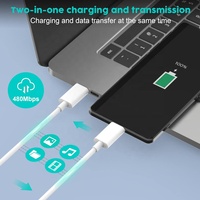 Cable de Carga Rápida Premium con E-Marker de 1M/3.3FT 5A USB Tipo C a USB Tipo C PD 100W para Apple Macbook Notebook
