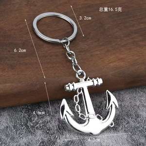 Llavero de <span class=keywords><strong>ancla</strong></span> vintage Llavero de mosquetón náutico de moda Estilo de dibujos animados de metal de aleación de zinc - Product Image 2