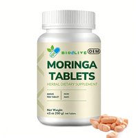 Prix d'usine OEM Marque privée Antioxydant efficace 100% Pur Naturel Extrait de feuilles de Moringa Oleifera en poudre Comprimé à base de plantes pour adultes
