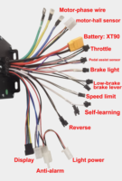 Kit de conversion moteur pour vélo électrique et trottinette 48-72V 60A 2000W 3000W avec contrôleur à capteur Hall et écran SW900