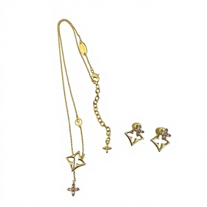 Vente flash - Collier et boucles d'oreilles tendance de <span class=keywords><strong>marque</strong></span> de créateurs célèbres - Trèfle à quatre feuilles - Bijoux fins pour femmes - LVVER Valentinoer - Product Image 3