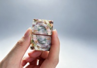 Perlmutt-Mahjong-Set im amerikanischen Stil, 4-lagig, Vintage, florales botanisches Acryl, Standard, luxuriös, faltbar, Geschenk