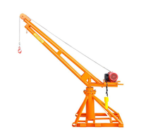 Mini-grue de levage portative en gros d'usine, cadre en acier épaissi, rotation à 360 degrés, capacité de levage de 200 kg